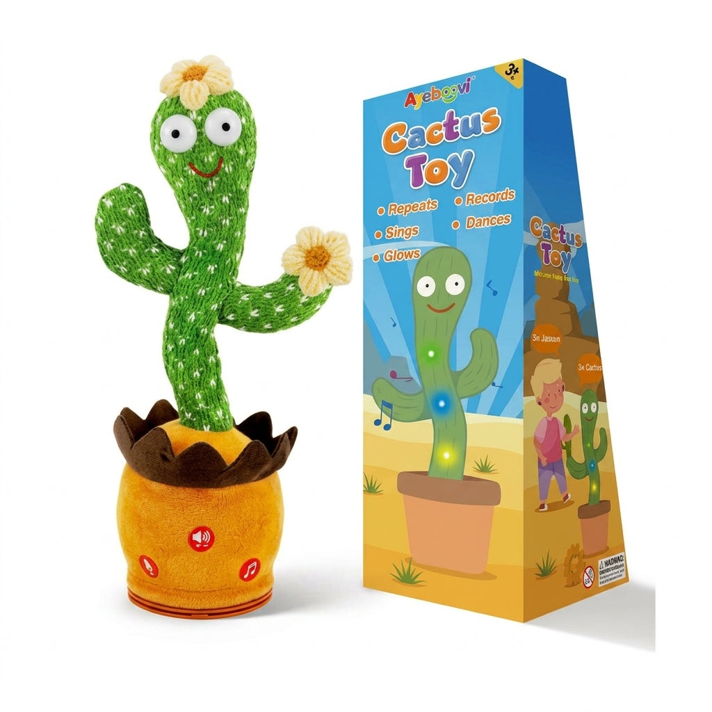 Dancing Talking Cactus Toys With Music Led Light