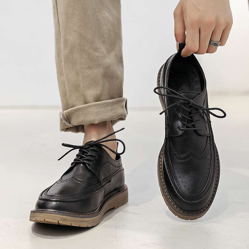 Men's Brogue Wingtip Derby Shoes