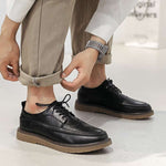 Men's Brogue Wingtip Derby Shoes