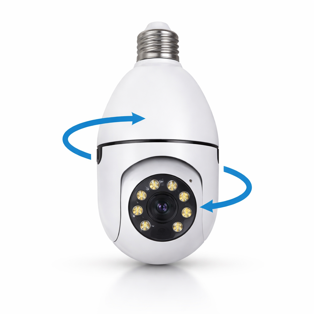 Smart 360° Rotating Bulb Security Camera (WiFi)