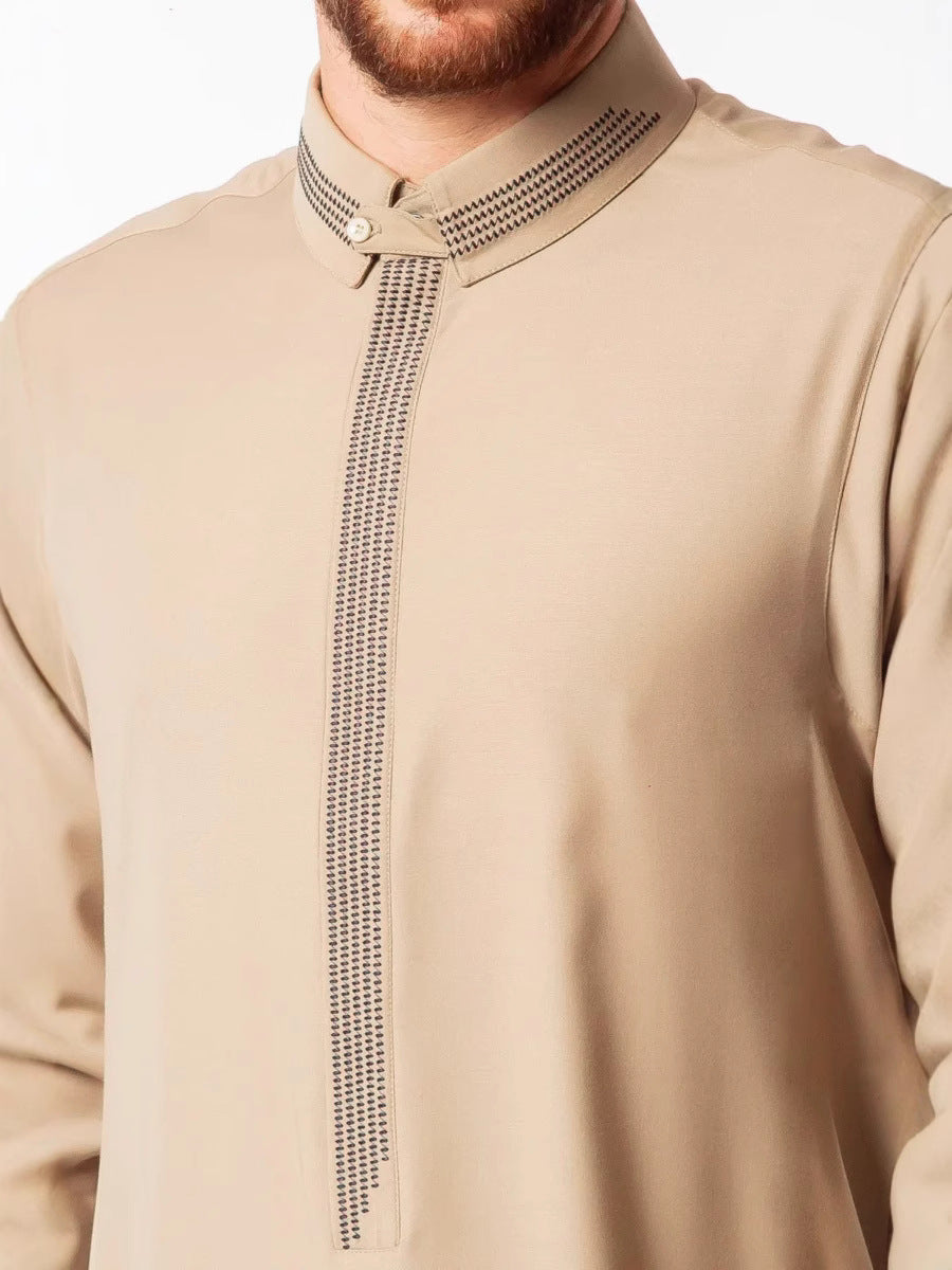 Embroidered Moroccan-Style Thobe