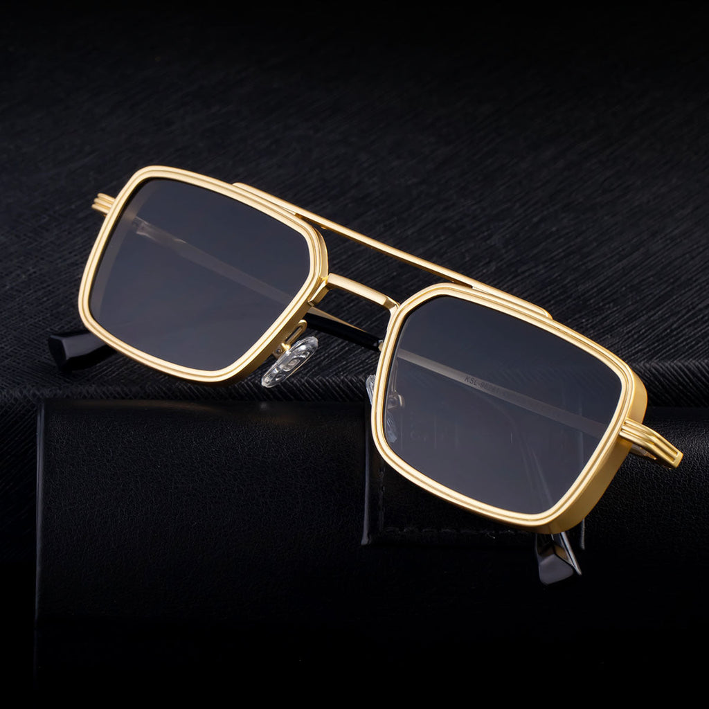 Metal Frame Rectangular Sunglasses