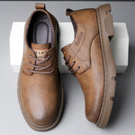 Men's leather shoes autumn British platform trend derby shoes men's casual wedding black low-top workwear Martin boots shoes