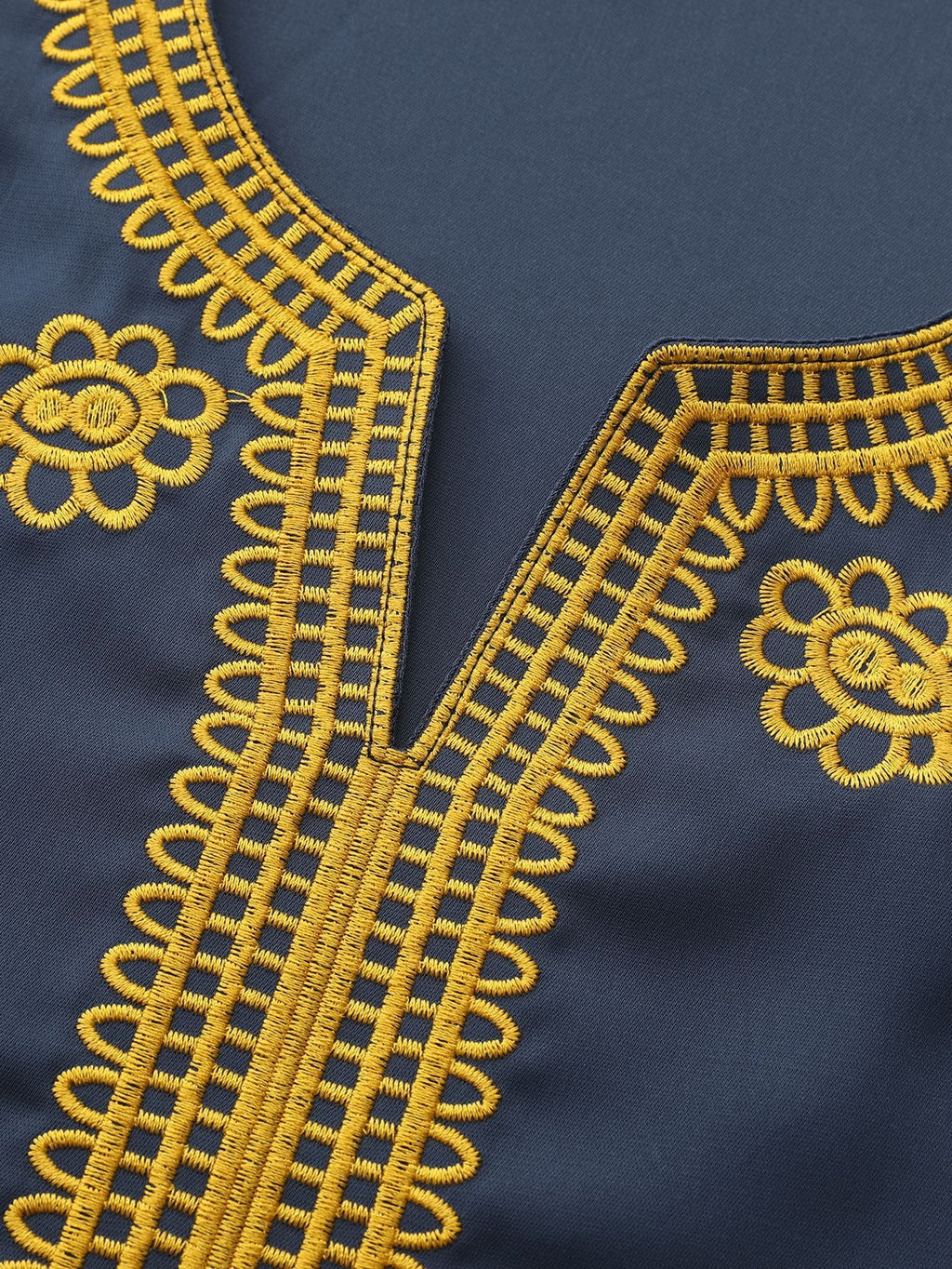 Moroccan-Style Men’s Embroidered Thobe
