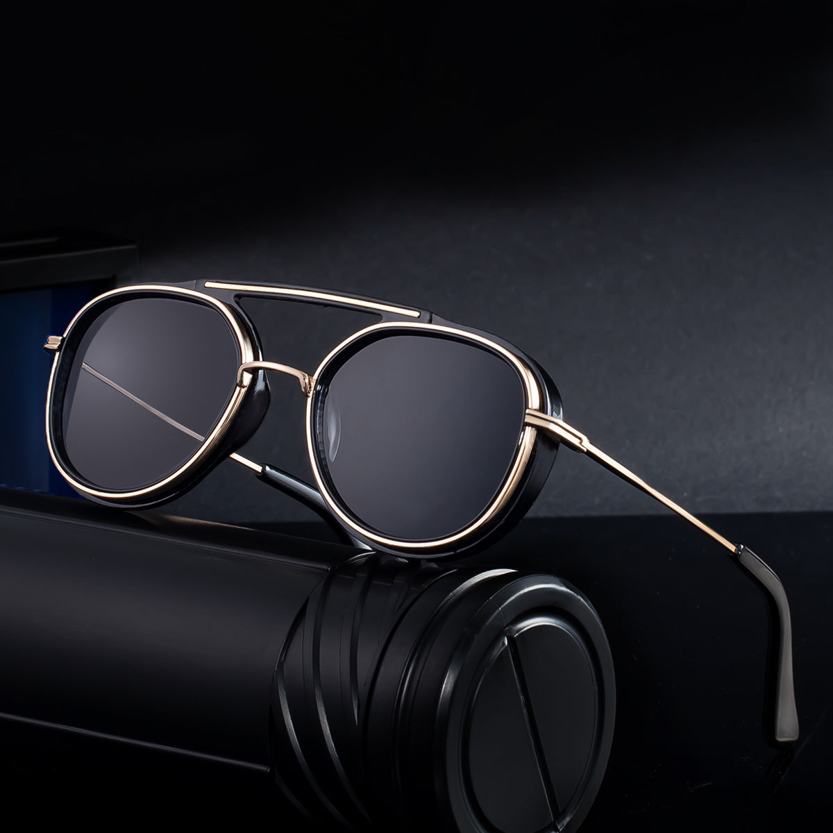 Retro Steampunk Aviator Sunglasses