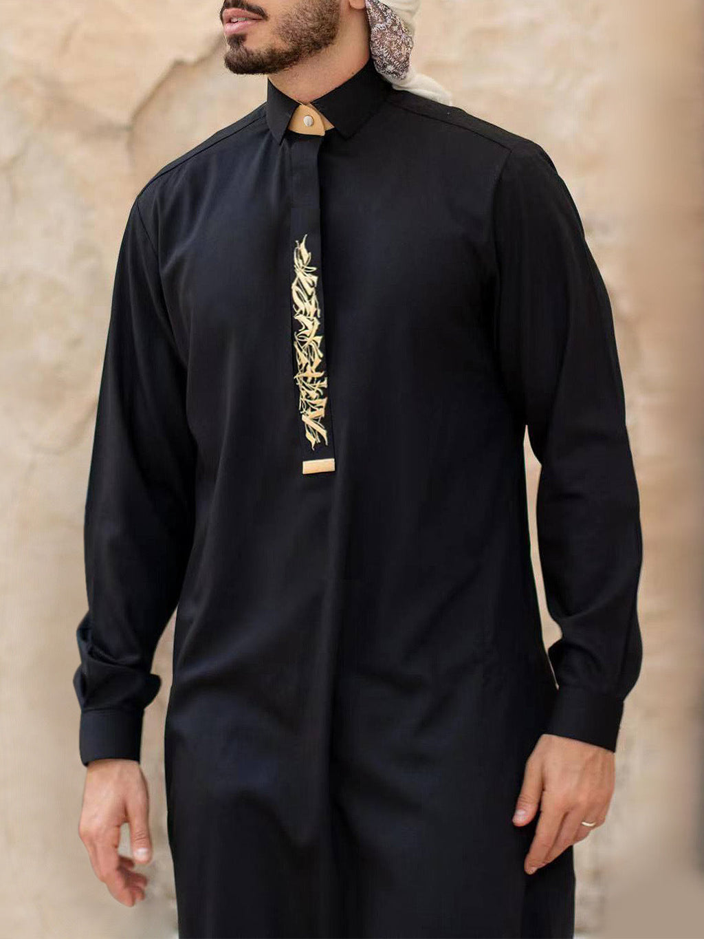 Embroidered Moroccan Thobe (Djellaba Style)