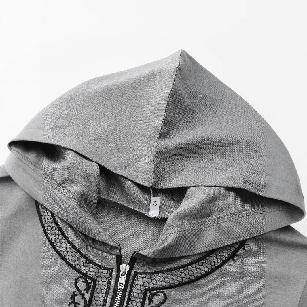 Men’s Hooded Embroidered Thobe