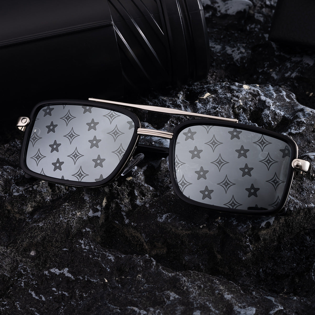 Retro Square Aviator Sunglasses