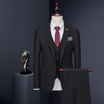 Premium Slim-Fit Three-Piece Formal Suit