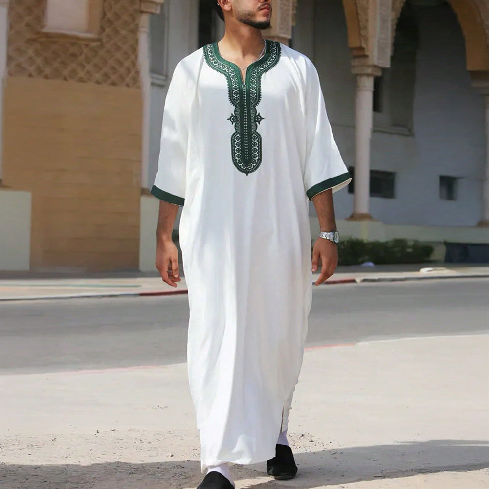 Men’s Embroidered Arab Thobe