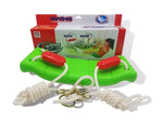 Original adjustable children's swing with ropes, hooks and packaging