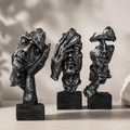 3pcs black and gray abstract tree clean product image