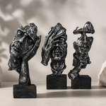 Original product image - 3pcs Black and Gray Abstract Tree