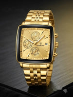 Original product image - BINBOND Gold Square Chronograph-Style Men’s Watch – #2088
