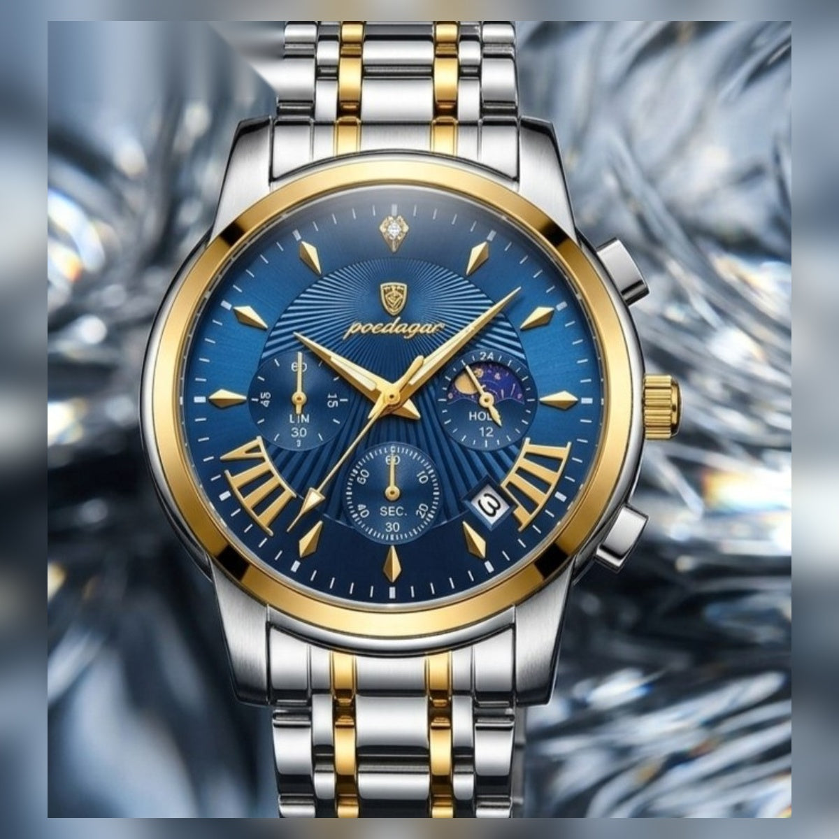 Original product image - Blue Dial Two-Tone Men's Watch – #2144