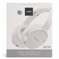 White Bose QC75 wireless ANC headphones retail box