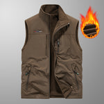 Autumn and winter velvet thickened men outdoor sports vest