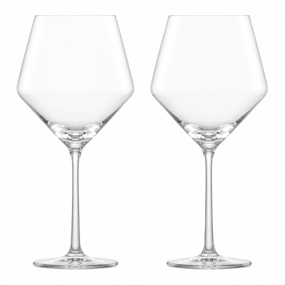 Clear Angular Stemmed Glass Set