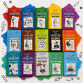 Diary of a Wimpy Kid 15-book paperback collection in a colorful notebook-inspired display