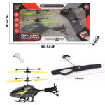 Dynamic toy helicopter package, USB cable, wristband controller and dimensions