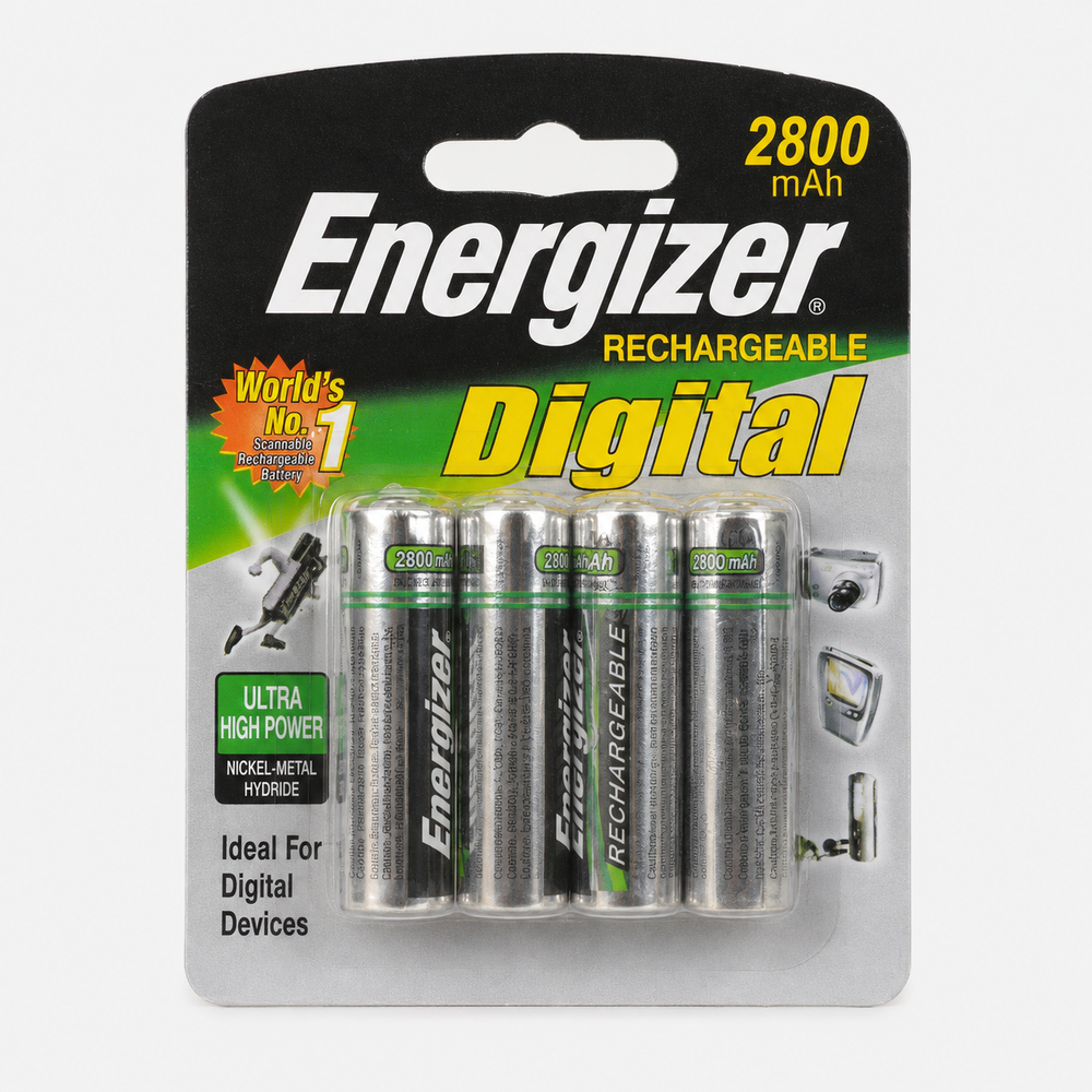 Energizer Rechargeable AA 2800mAh Batteries - 4 Pack