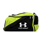 Green Ezi Sports duffel bag on white background
