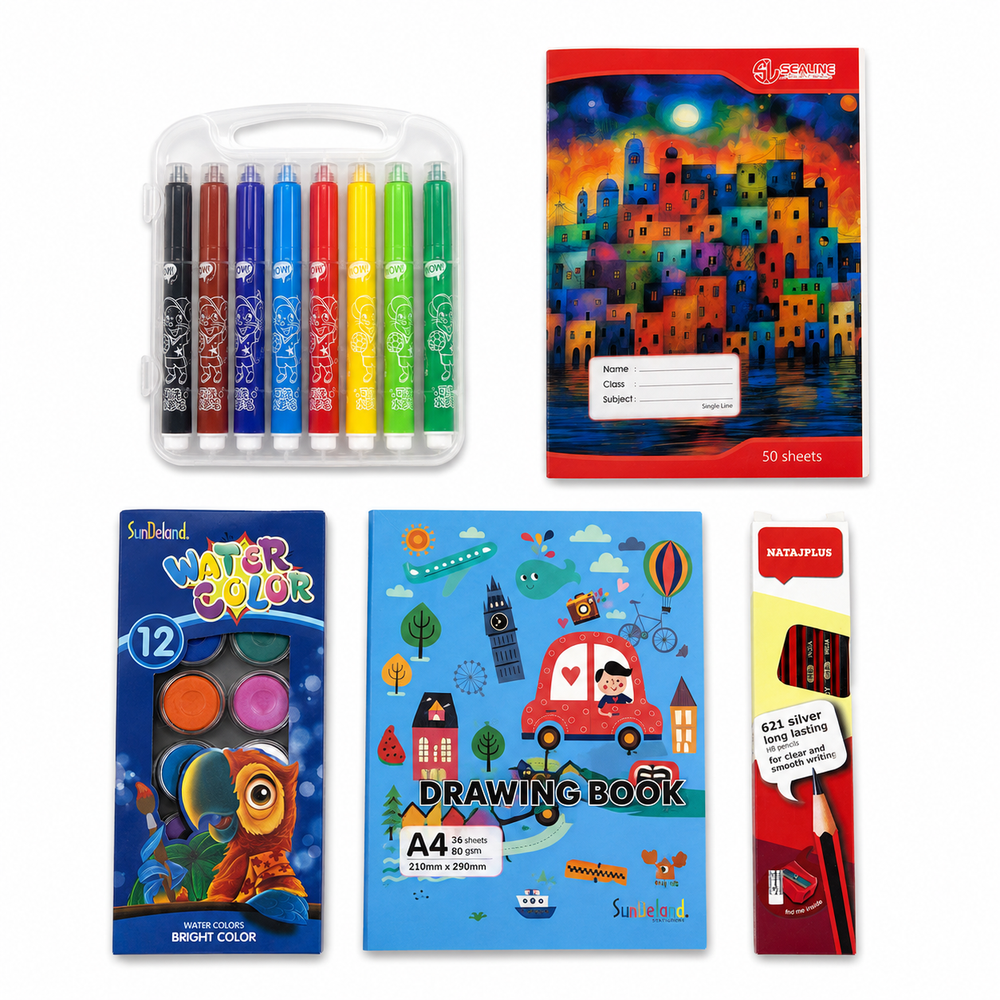 Five-Piece Art and Stationery Bundle
