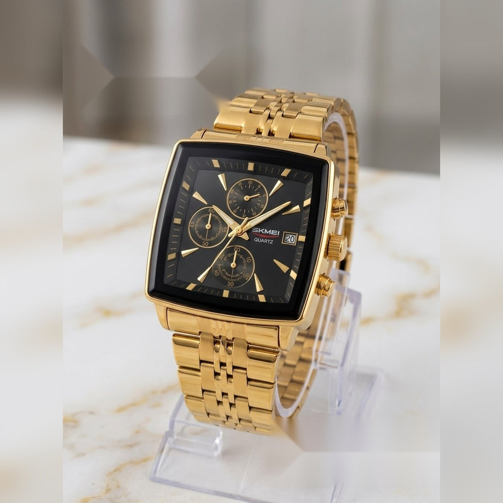 SKMEI Gold Square Men's Watch – #2139