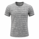 Light gray heather short-sleeve crew-neck T-shirt