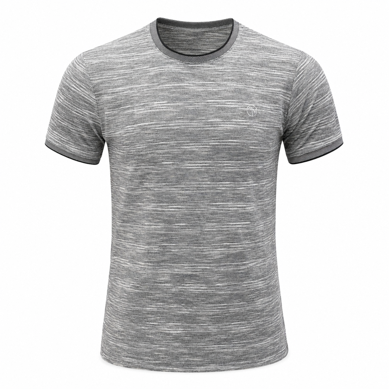 Light gray heather short-sleeve crew-neck T-shirt