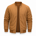 Tan textured bomber jacket