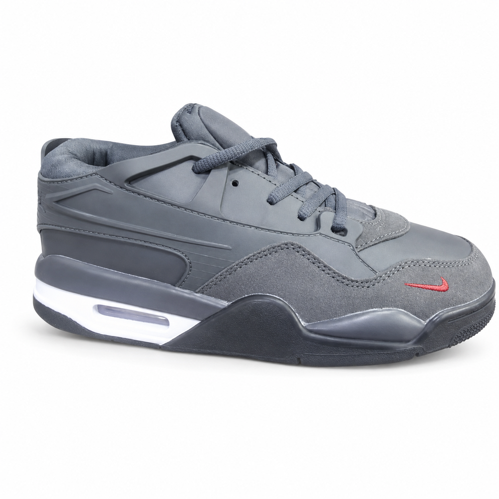 Gray Low-Top Athletic Shoes