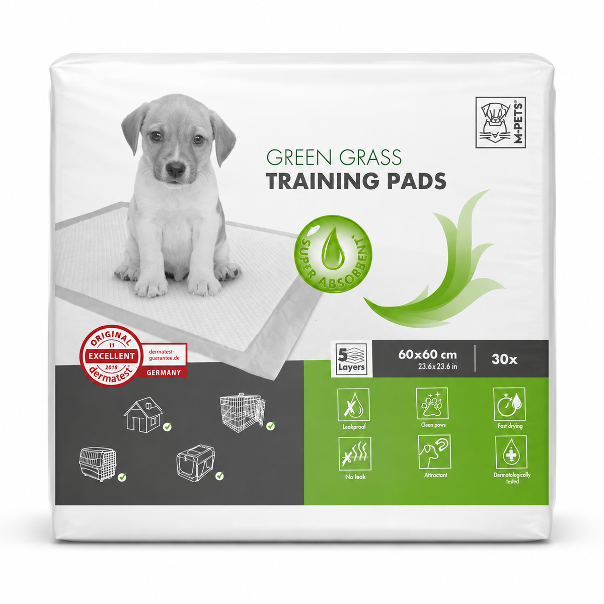 Green Grass Training Pads 60 x 60 cm 30-pack