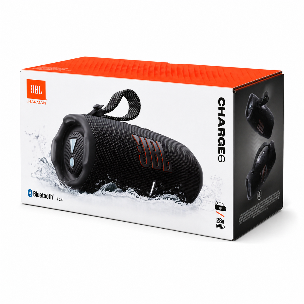 JBL Charge 6 Portable Bluetooth Speaker – Black