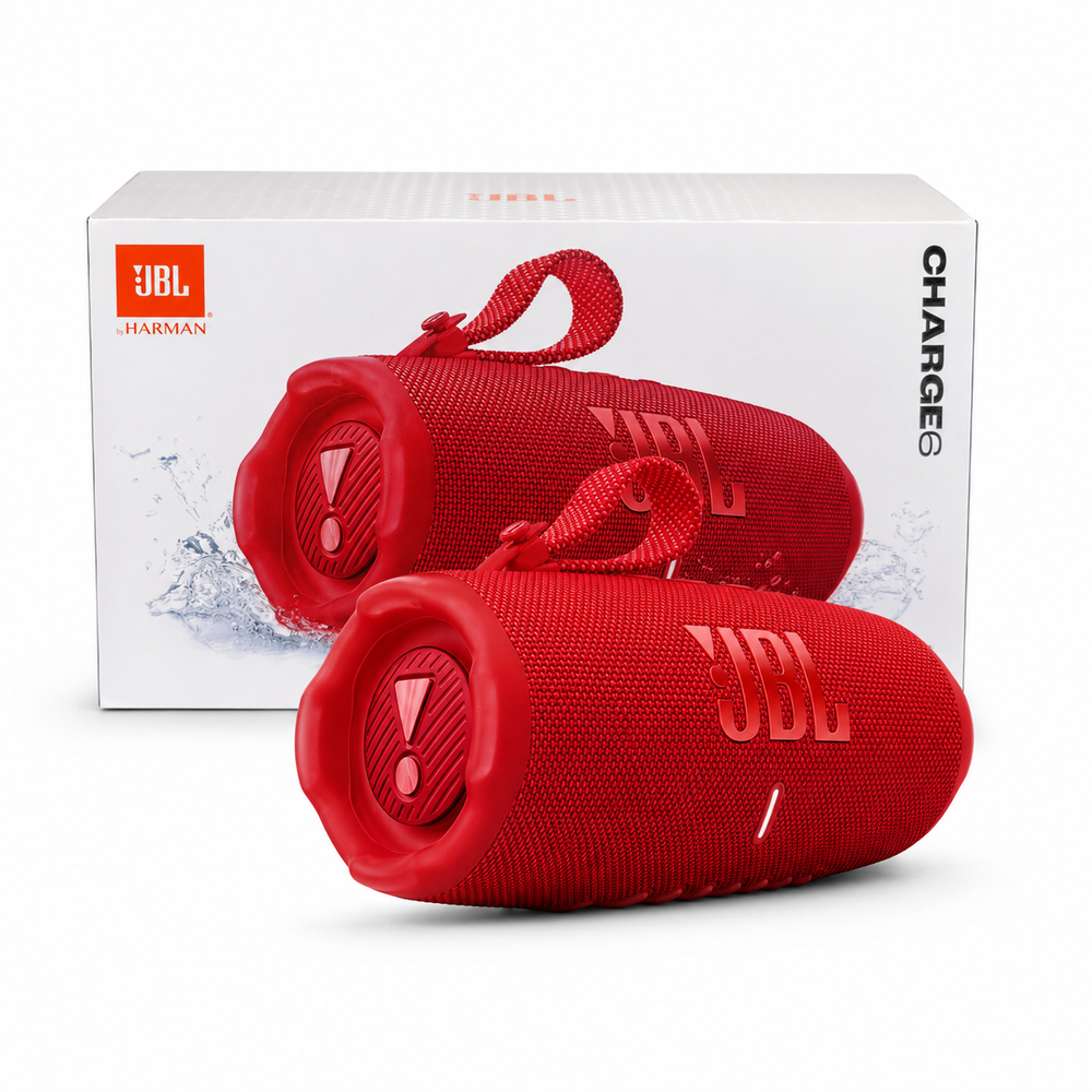 JBL Charge 6 Portable Bluetooth Speaker - Red