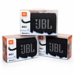 Three JBL GO3 black portable Bluetooth speaker packages