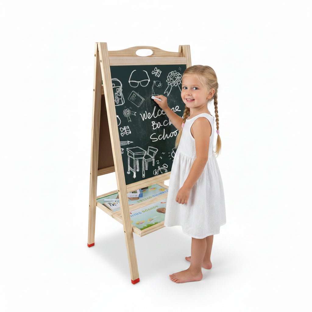 Multifunction folding drawing board for kids