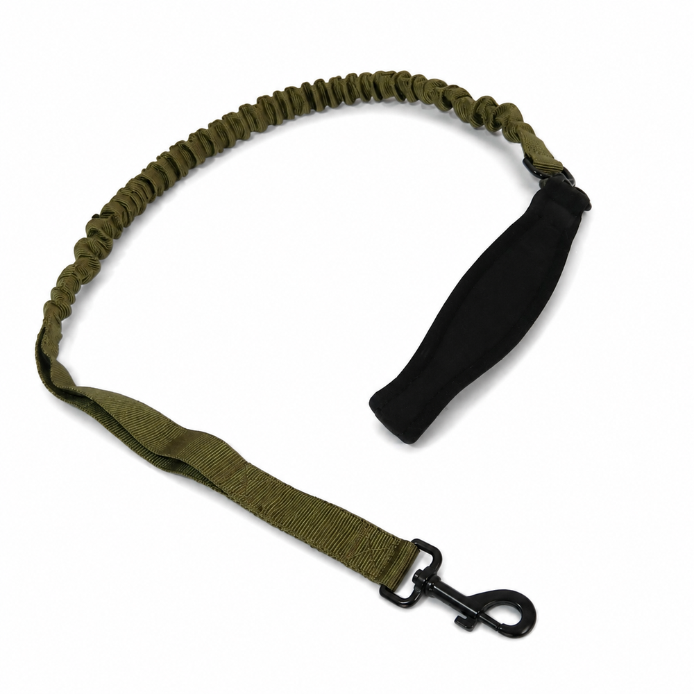 Olive Bungee Dog Leash with Padded Handle