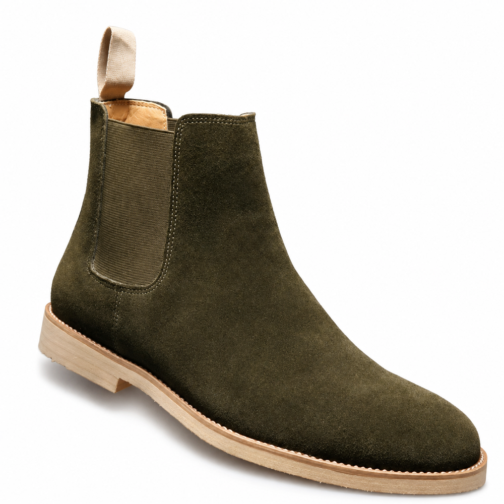 Olive Green Chelsea Boots