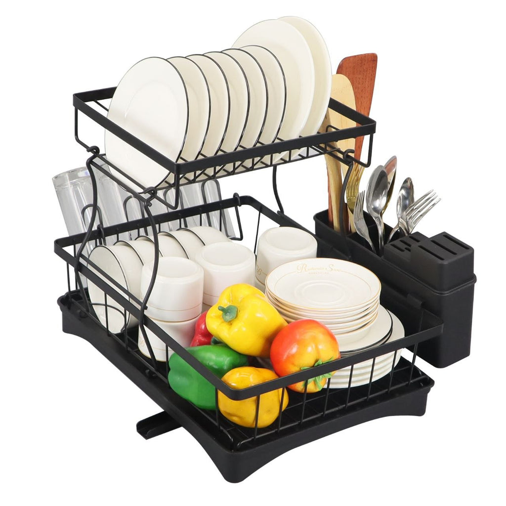 2-Tier Dish Drying Rack Organizer