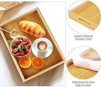 Premium Bamboo Serving Tray Set