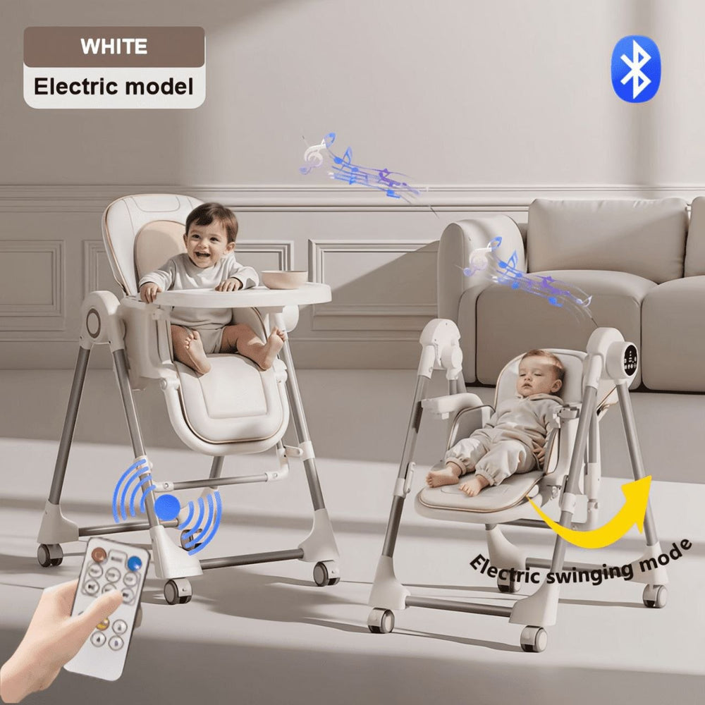 Remote-Control Baby High Chair and Swing