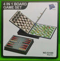 4-in-1 magnetic board game set 