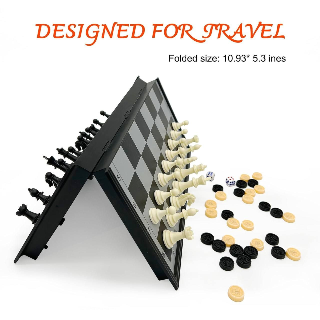 Magnetic 3 in 1 Board Game Set