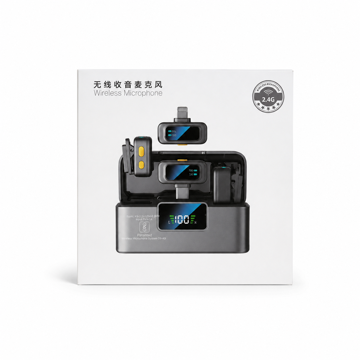 2.4g Premium Dual Wireless Microphone With Smart Charging Case