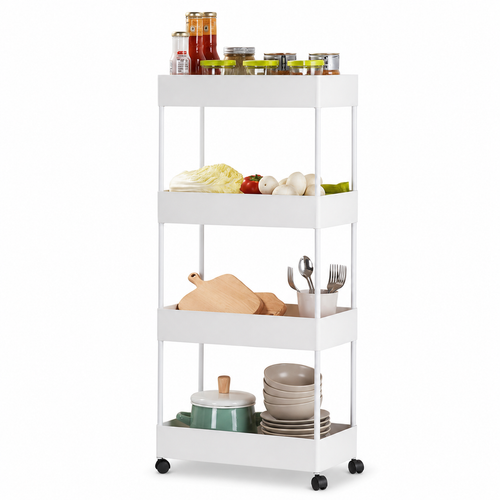 4 Tier Moveable Storage Rack