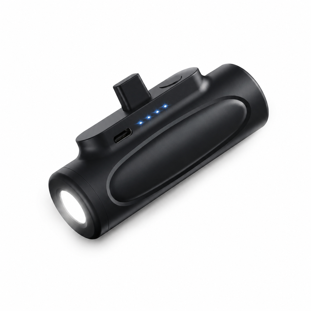 5000mah Mini Portable Power Bank With Flashlight