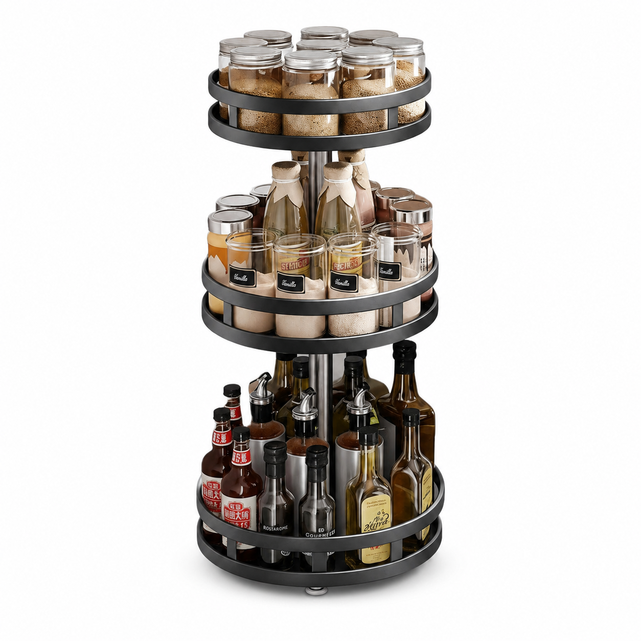 3 Tier Rotating Spice and Cosmetic Organizer premium product image