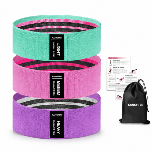 3-Piece Fabric Resistance Bands Set premium product image