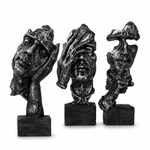 3pcs Black and Gray Abstract Tree premium product image